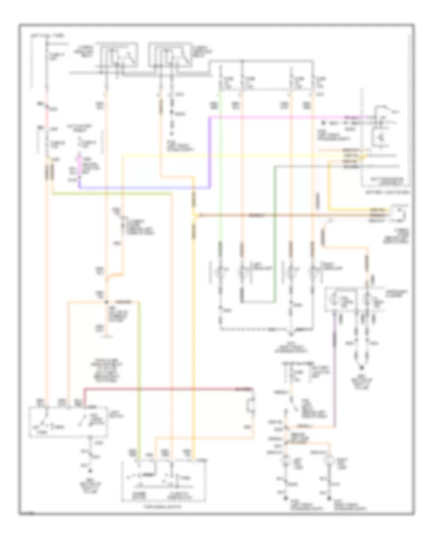 Headlight Wiring Diagram with DRL for Ford Contour LX 1999