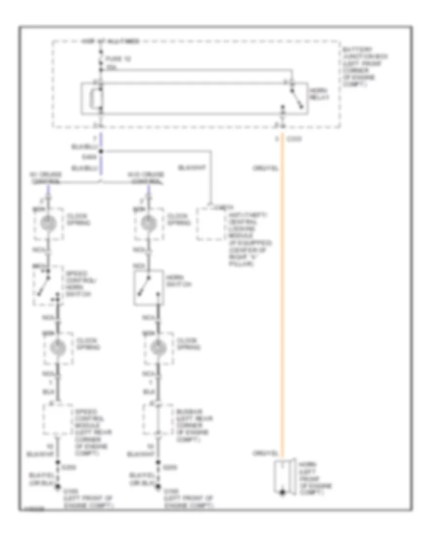 Horn Wiring Diagram for Ford Contour LX 1999