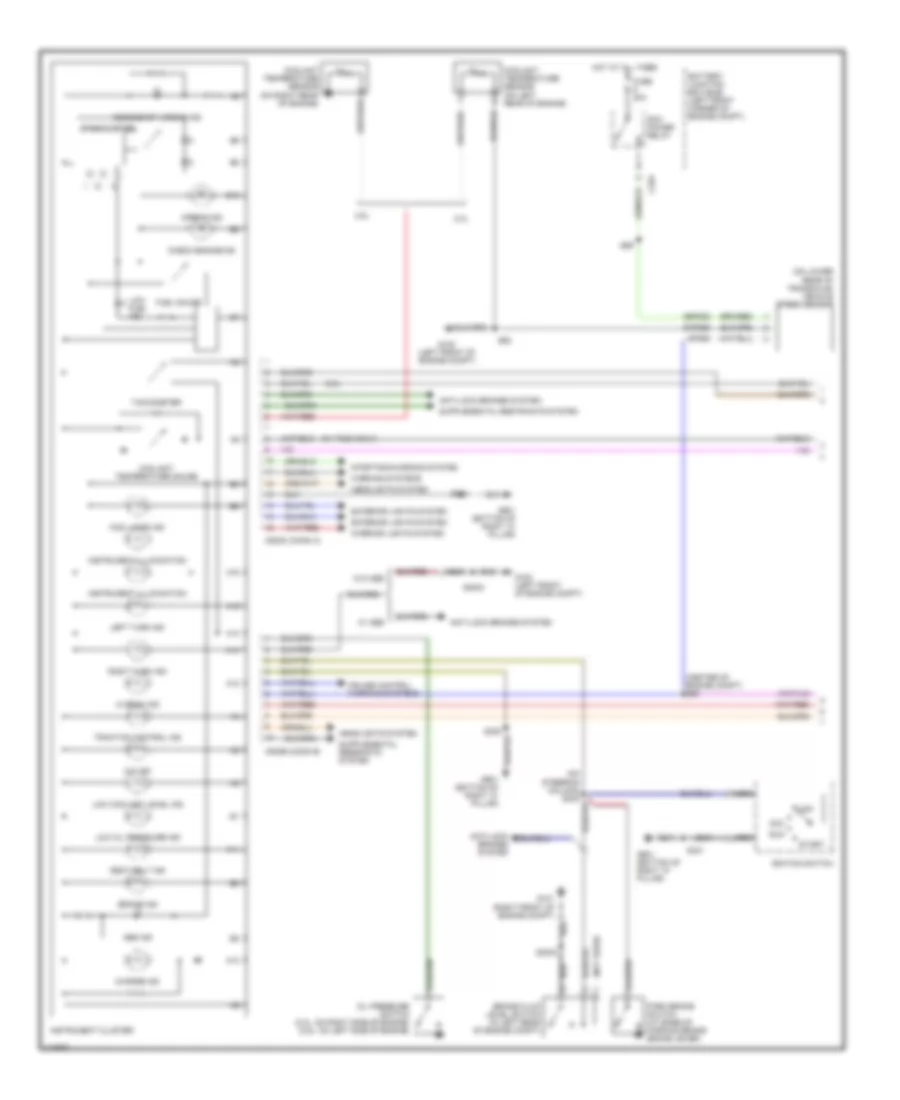 Instrument Cluster Wiring Diagram M T 1 of 2 for Ford Contour LX 1999