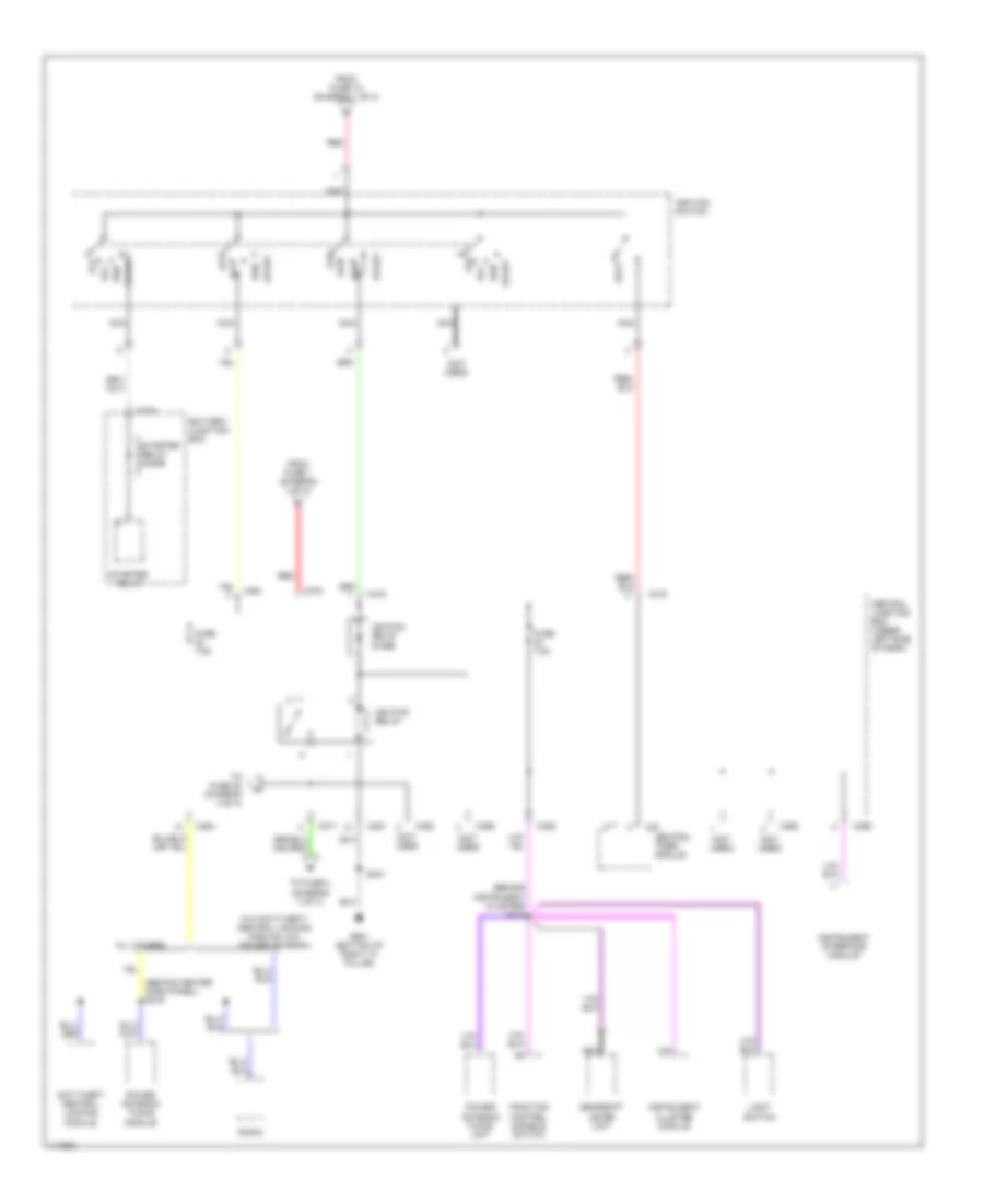 Power Distribution Wiring Diagram (2 of 4) for Ford Contour LX 1999