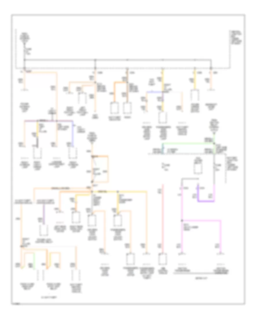 Power Distribution Wiring Diagram (3 of 4) for Ford Contour LX 1999