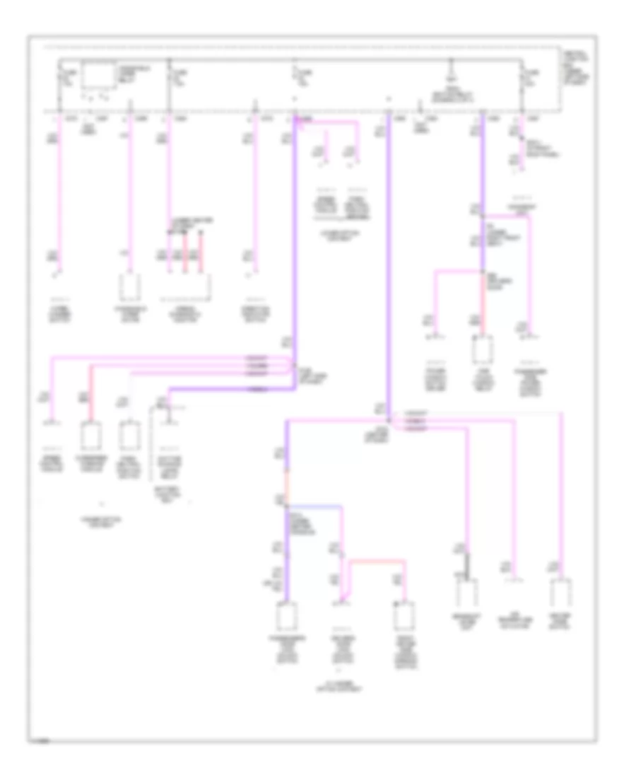 Power Distribution Wiring Diagram (4 of 4) for Ford Contour LX 1999