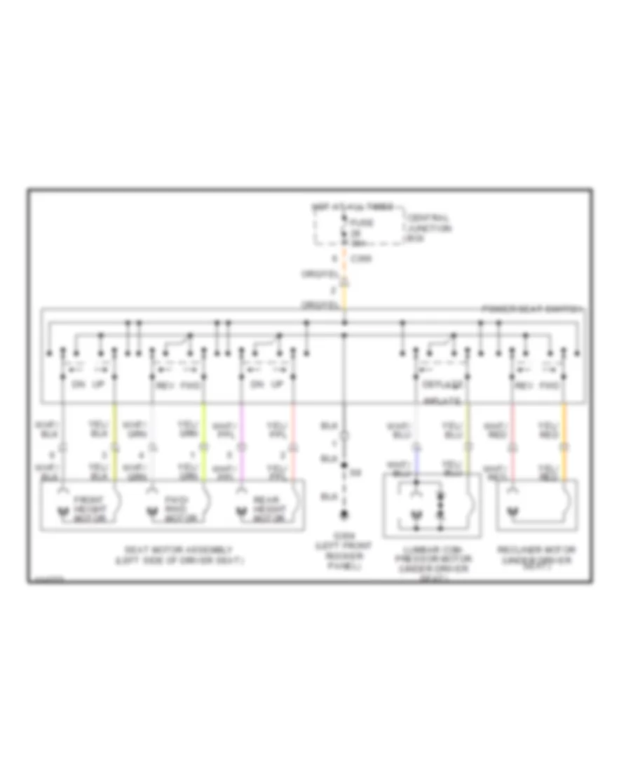 10 Way Power Seat Wiring Diagram for Ford Contour LX 1999