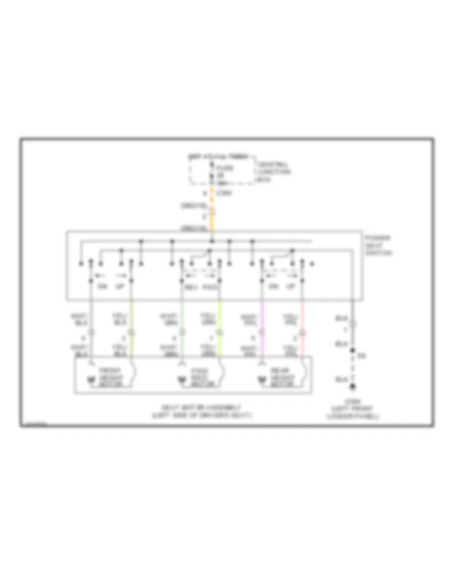 6 Way Power Seat Wiring Diagram for Ford Contour LX 1999