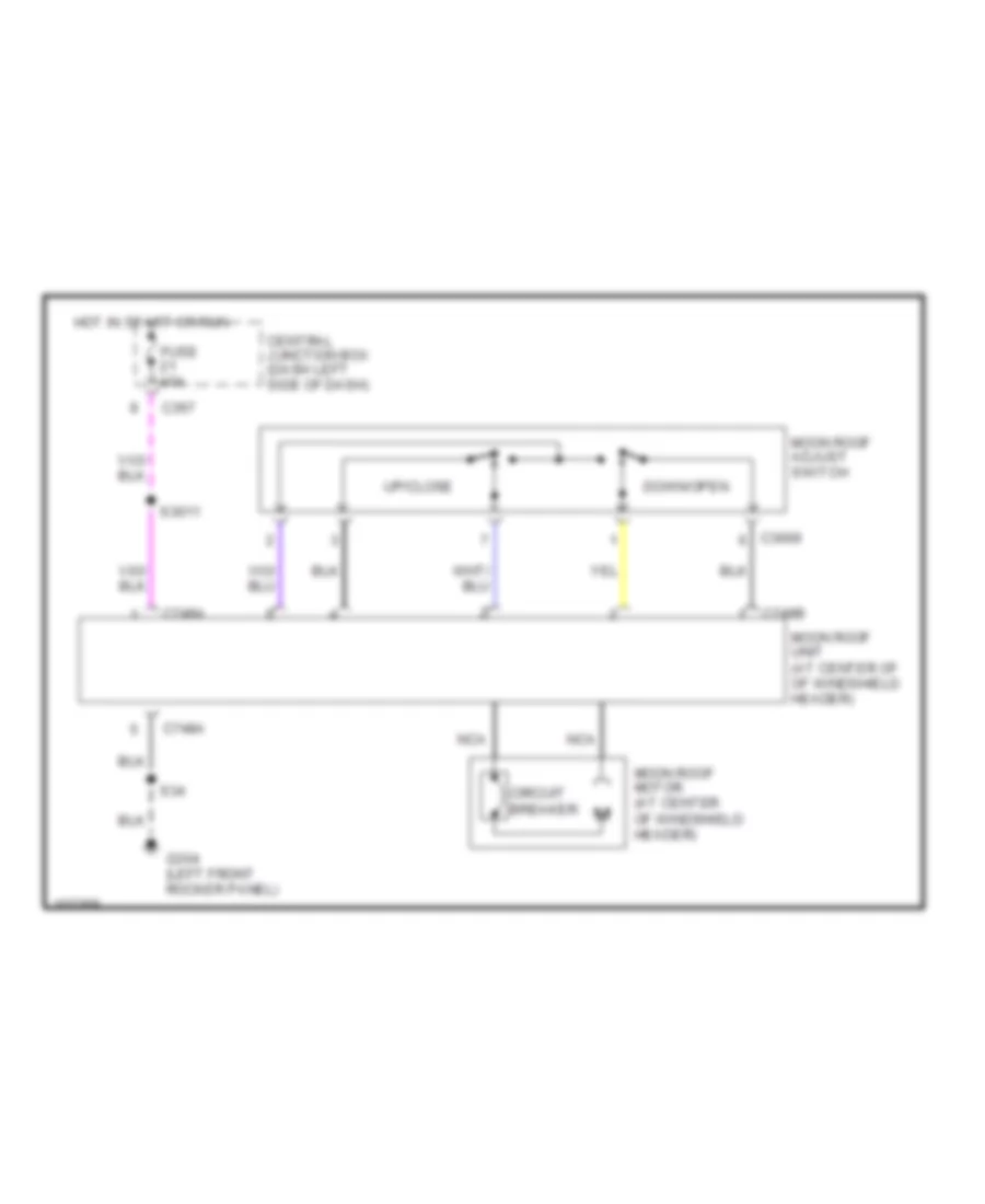 Power TopSunroof Wiring Diagrams for Ford Contour LX 1999