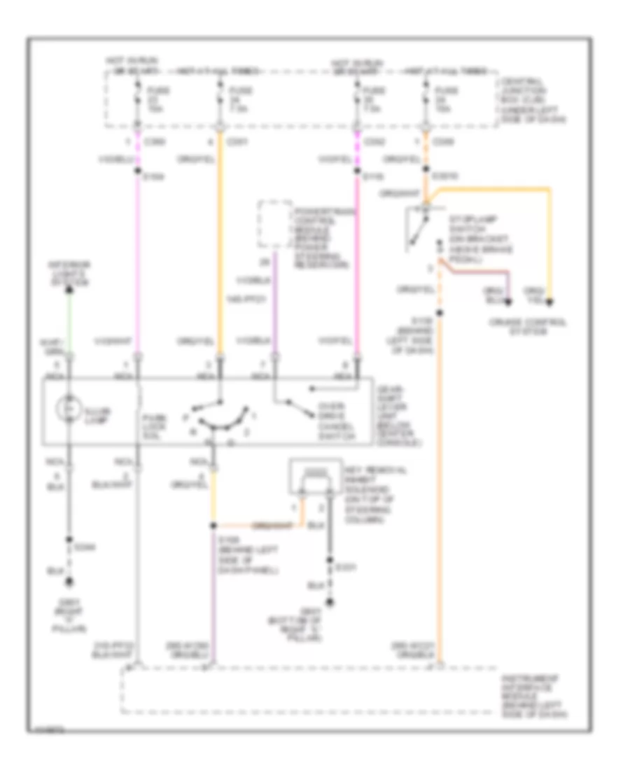 Shift Interlock Wiring Diagram for Ford Contour LX 1999