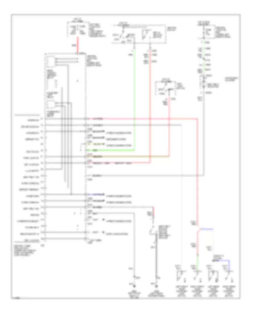 Warning System Wiring Diagrams for Ford Contour LX 1999