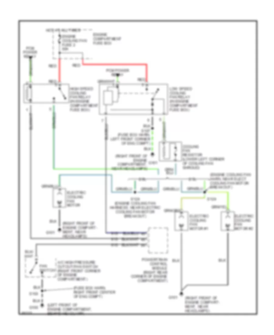Cooling Fan Wiring Diagram for Ford Contour GL 1997
