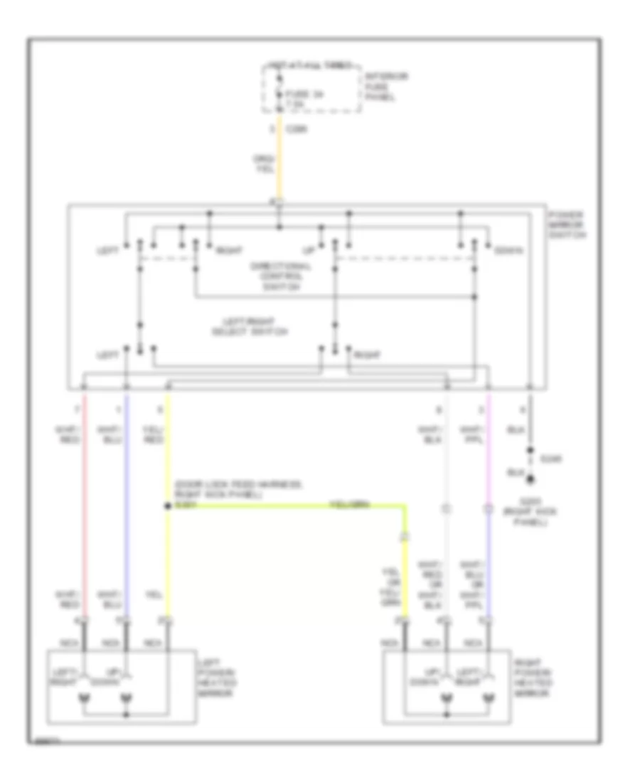 Power Mirror Wiring Diagram for Ford Contour GL 1997