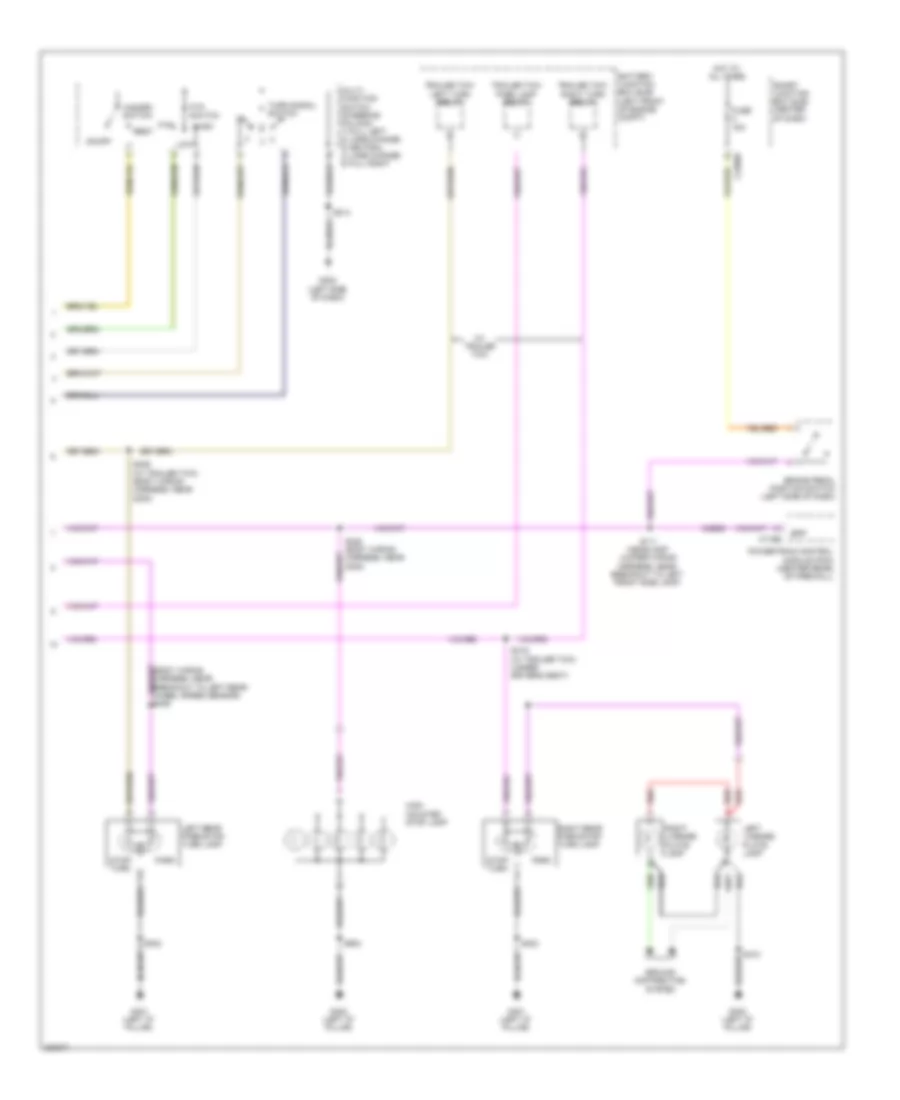 Exterior Lamps Wiring Diagram Except Hybrid 2 of 2 for Ford Escape 2010