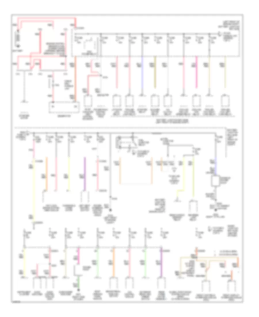 Power Distribution Wiring Diagram Except Hybrid 1 of 4 for Ford Escape 2010