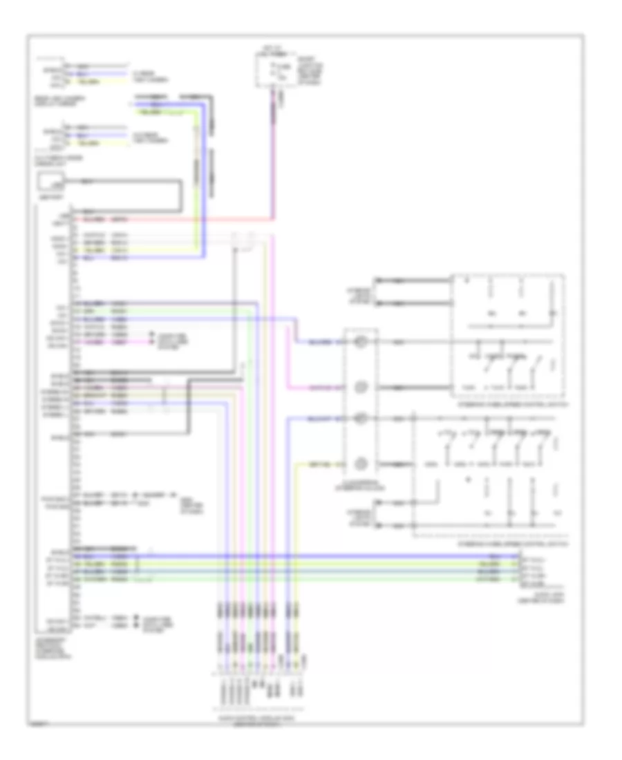 SYNC Radio Wiring Diagram Except Hybrid for Ford Escape 2010