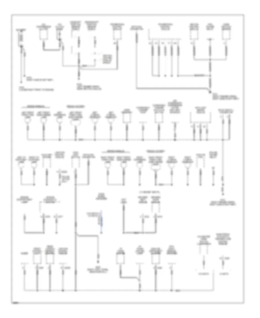 Ground Distribution Wiring Diagram 1 of 3 for Ford Crown Victoria 1995