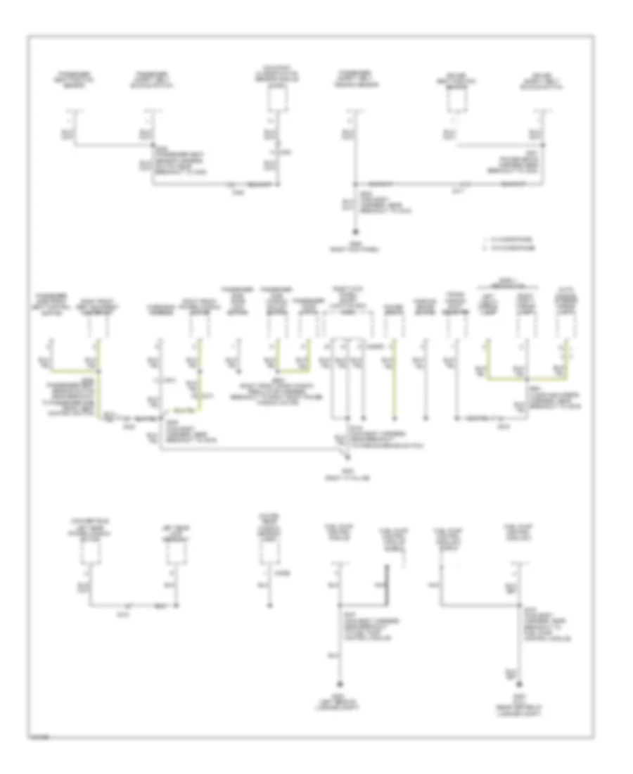 Ground Distribution Wiring Diagram 2 of 4 for Ford Mustang 2011