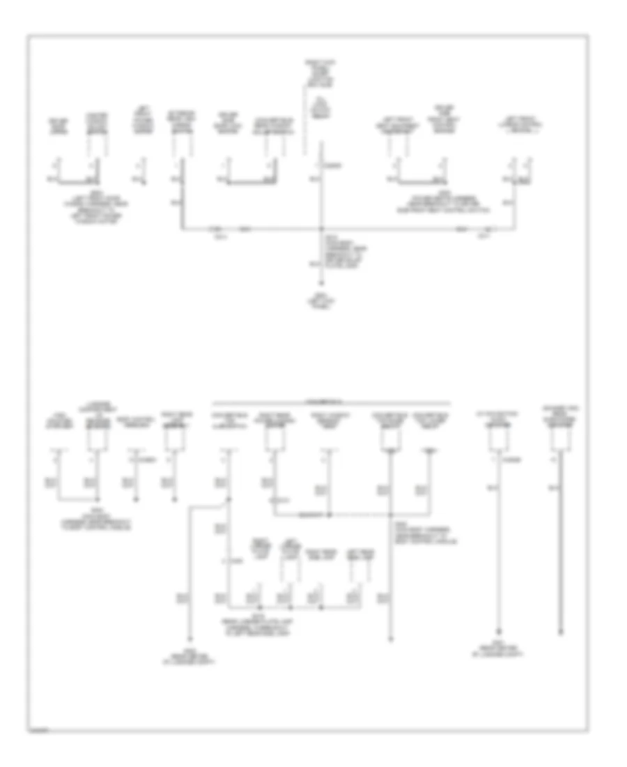 Ground Distribution Wiring Diagram (3 of 4) for Ford Mustang 2011