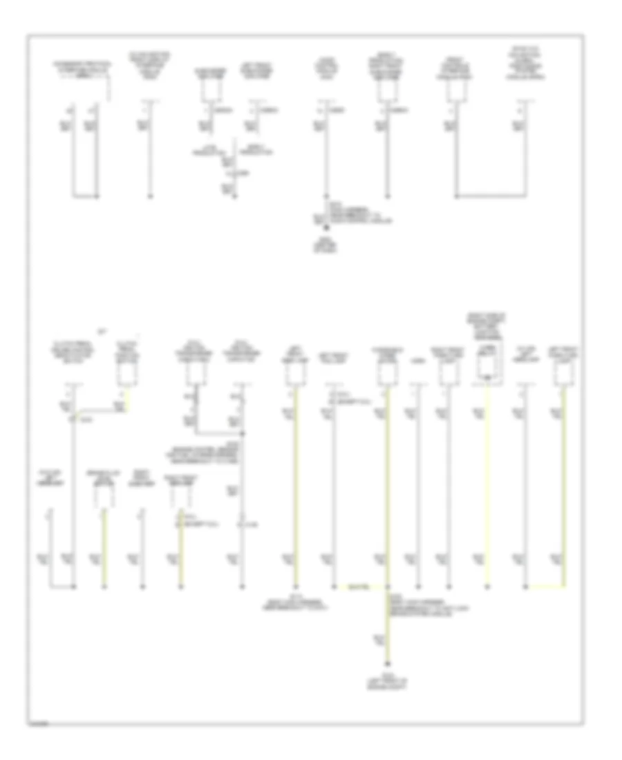 Ground Distribution Wiring Diagram (4 of 4) for Ford Mustang 2011