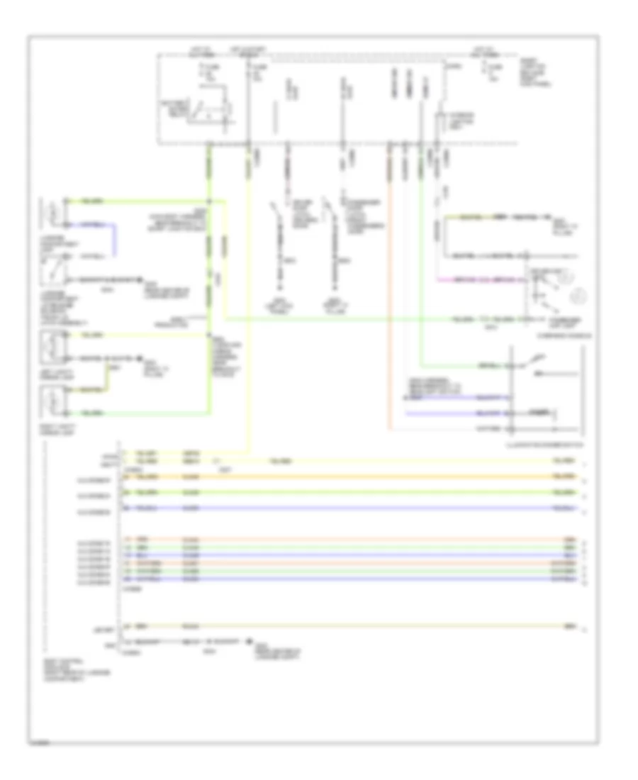 Courtesy Lamps Wiring Diagram 1 of 2 for Ford Mustang 2011