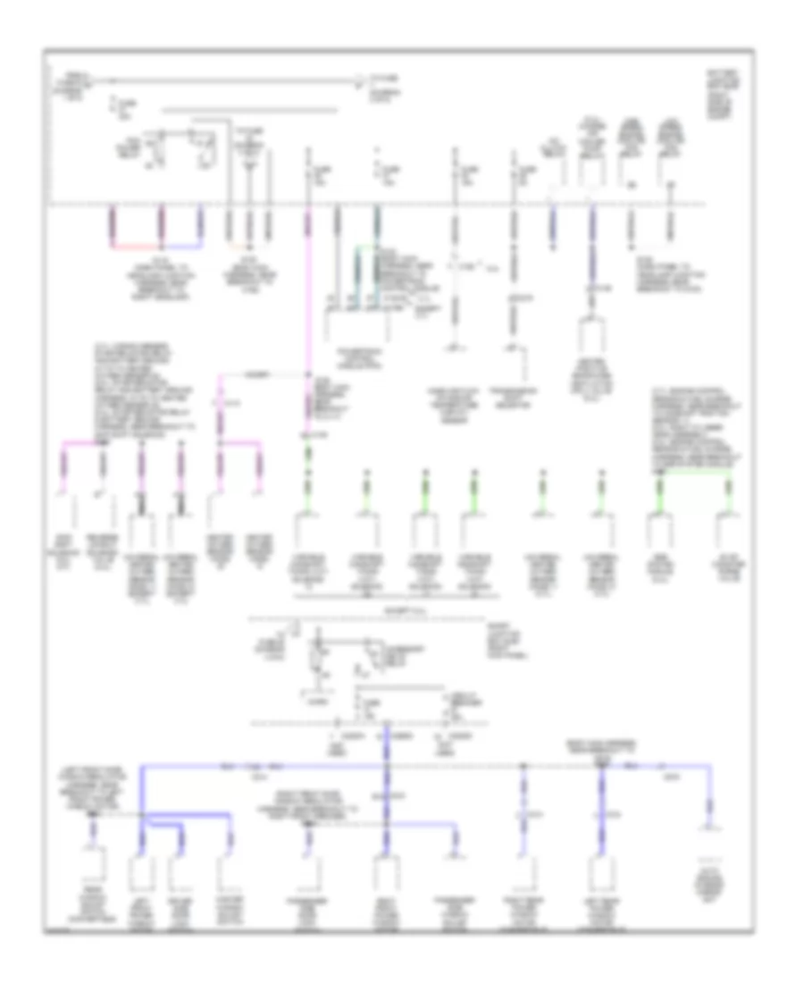 Power Distribution Wiring Diagram (2 of 5) for Ford Mustang 2011