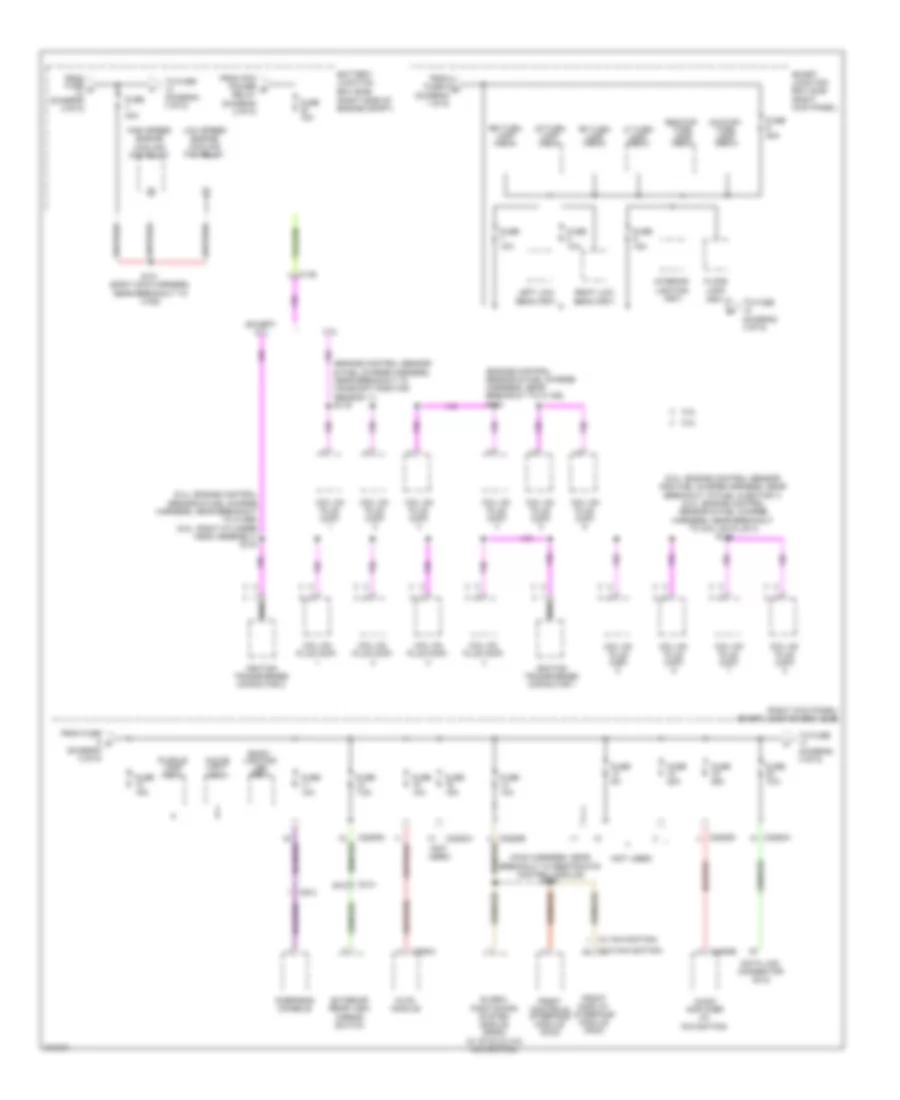 Power Distribution Wiring Diagram (3 of 5) for Ford Mustang 2011