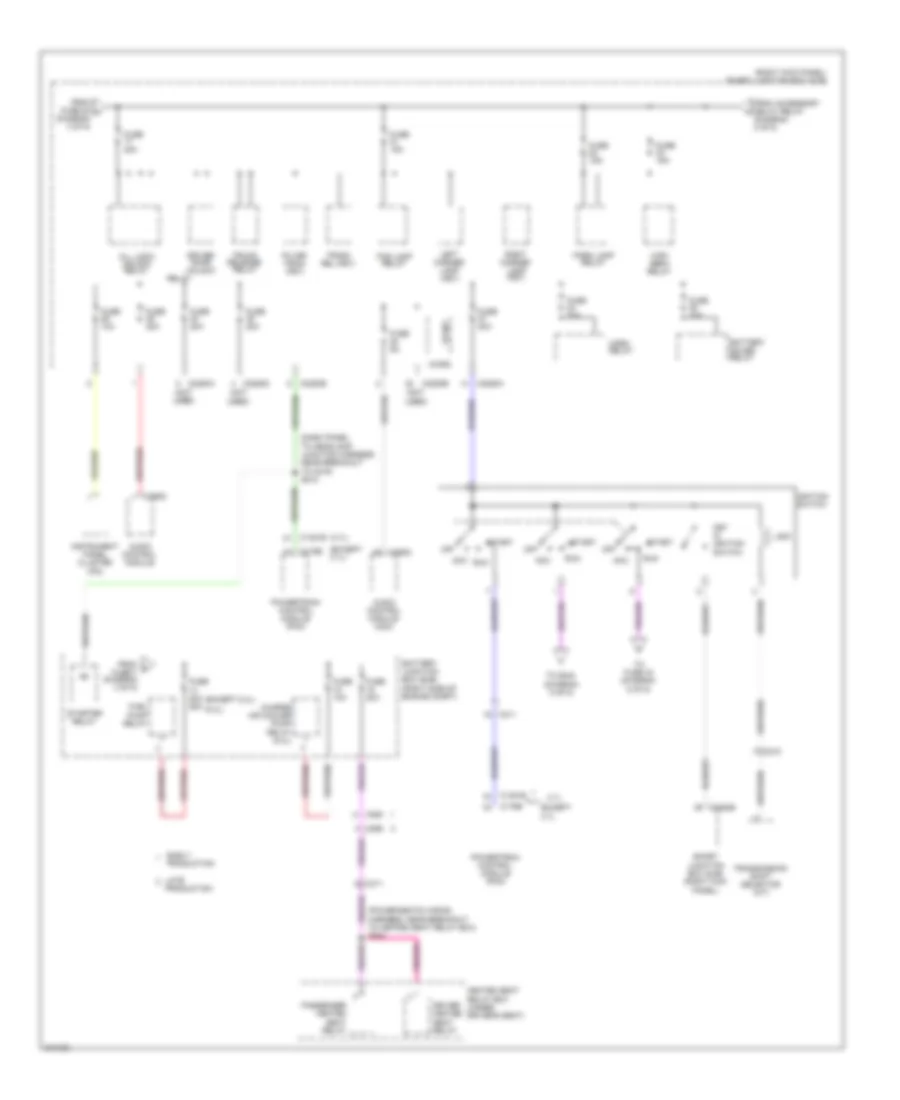 Power Distribution Wiring Diagram 4 of 5 for Ford Mustang 2011
