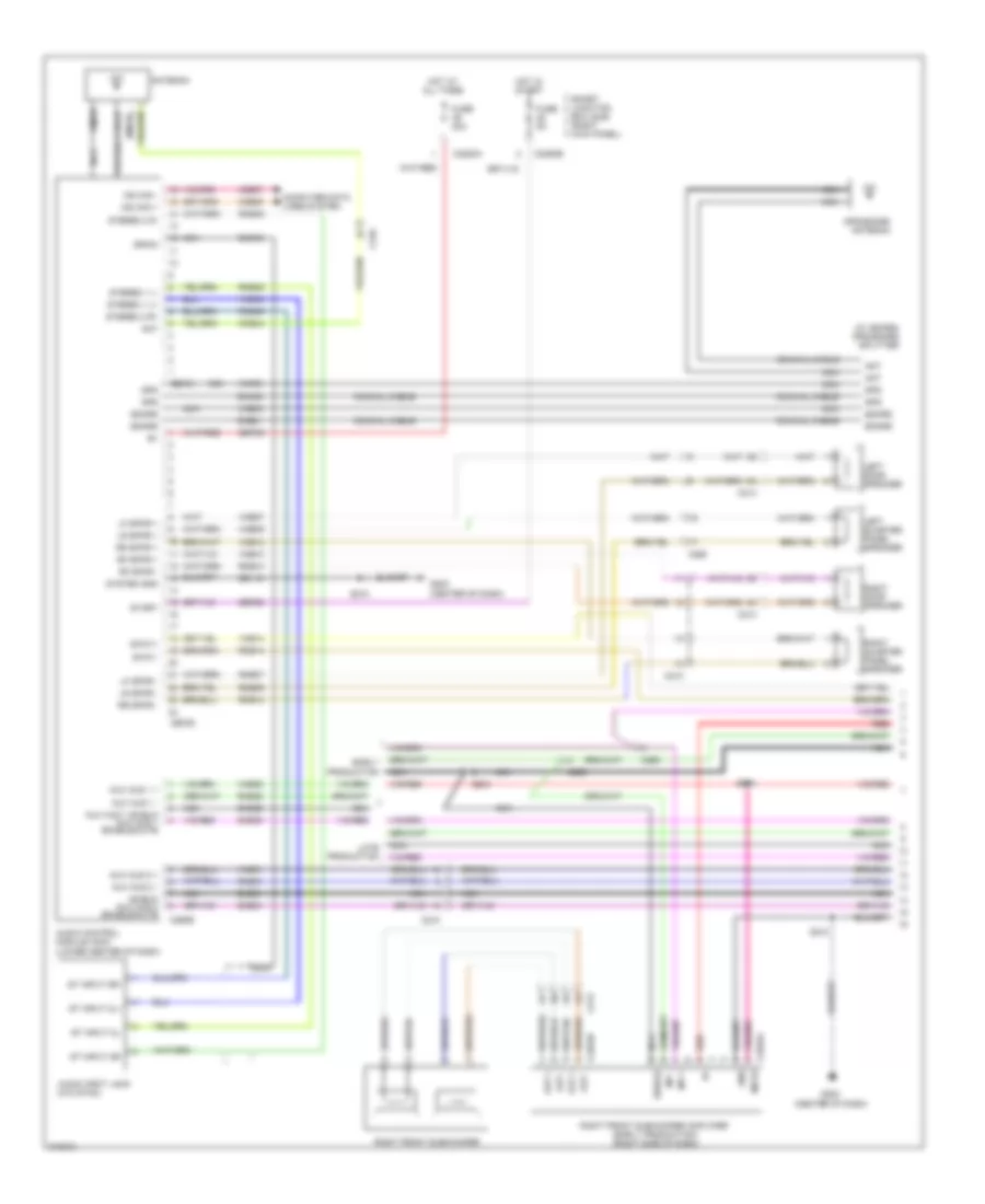 Premium Radio Wiring Diagram, without Navigation (1 of 2) for Ford Mustang 2011