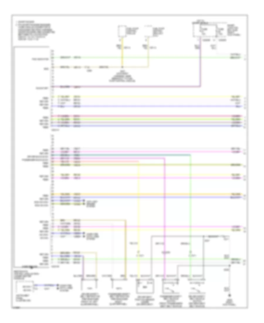 Supplemental Restraints Wiring Diagram 1 of 2 for Ford Mustang 2011