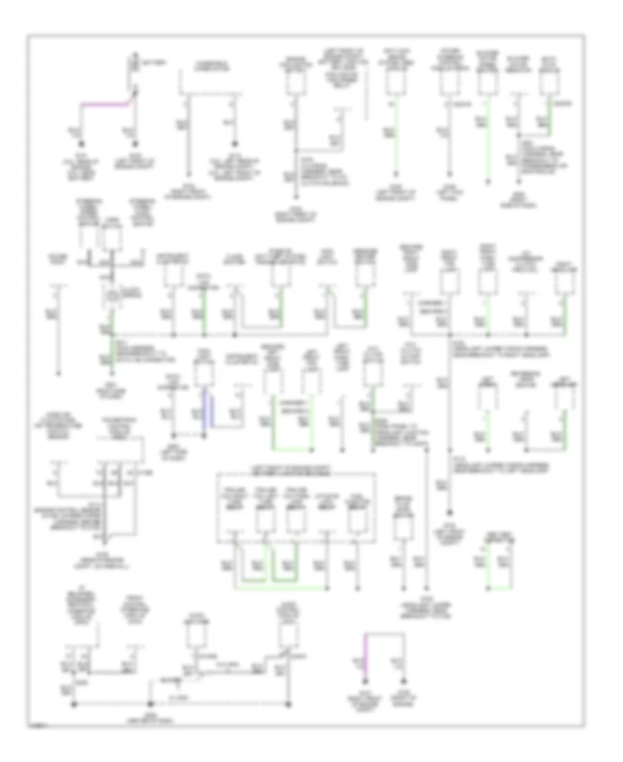 Ground Distribution Wiring Diagram Except Hybrid 1 of 3 for Ford Escape Hybrid 2010