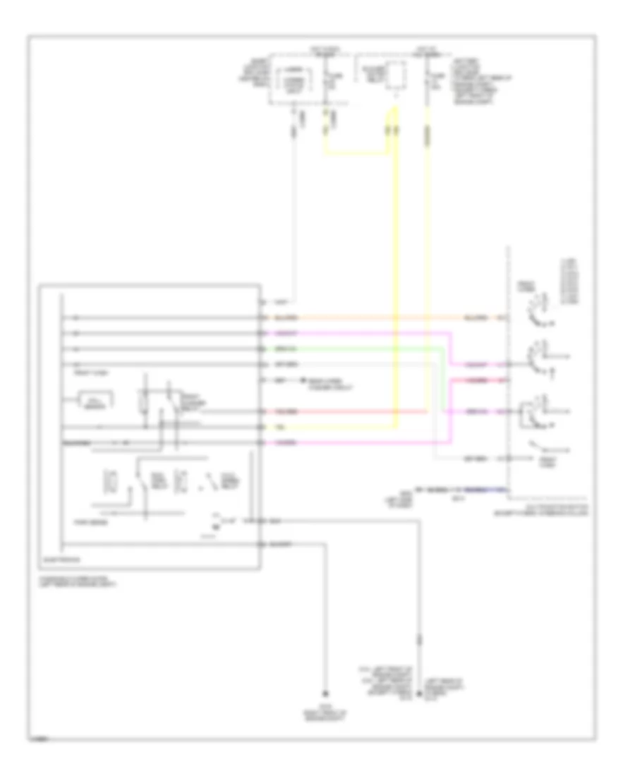 Электросхема передних стеклоочистителей дворников и омывателя лобового стекла для Ford Escape Hybrid 2010