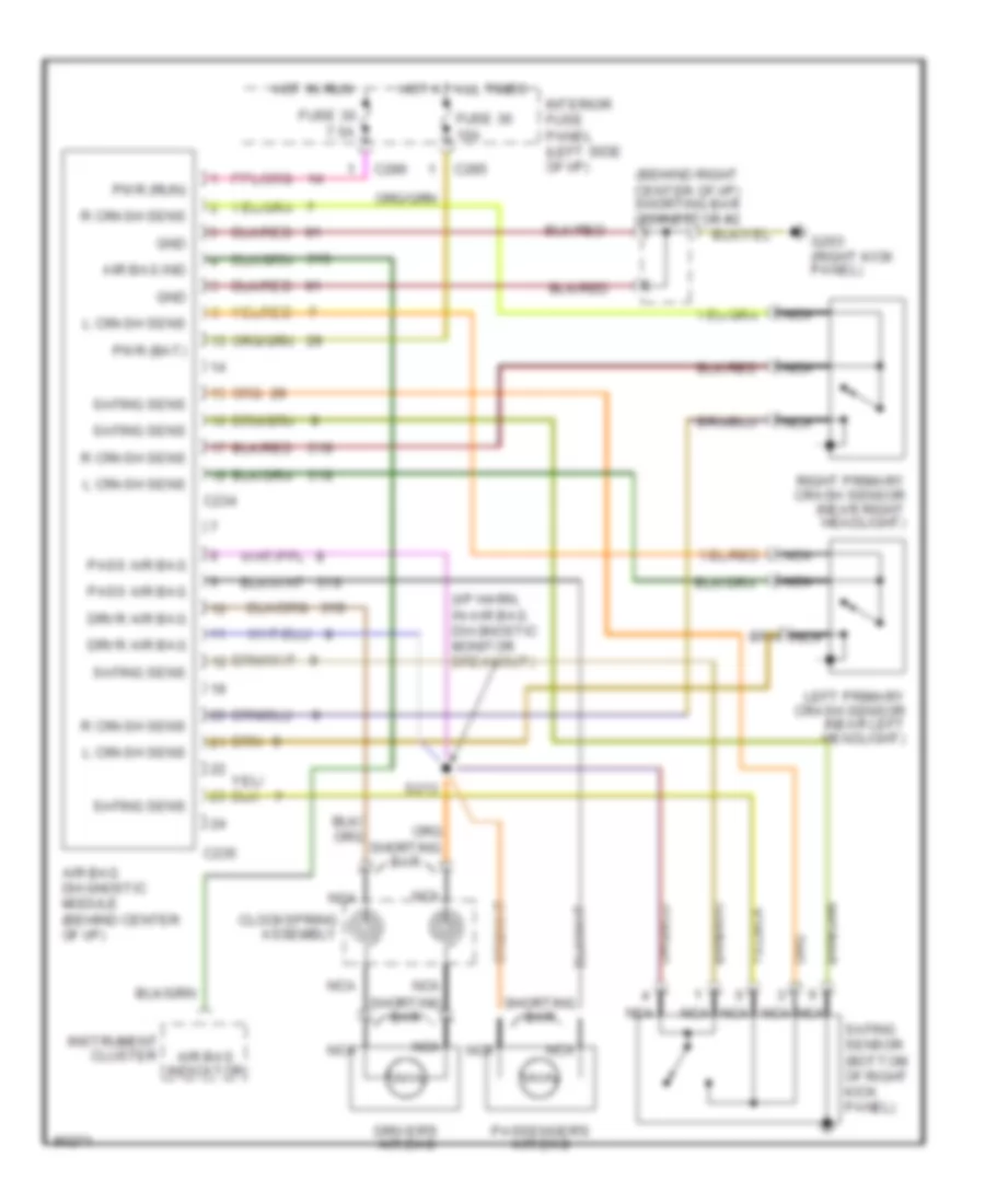 Supplemental Restraint Wiring Diagram for Ford Contour LX 1997