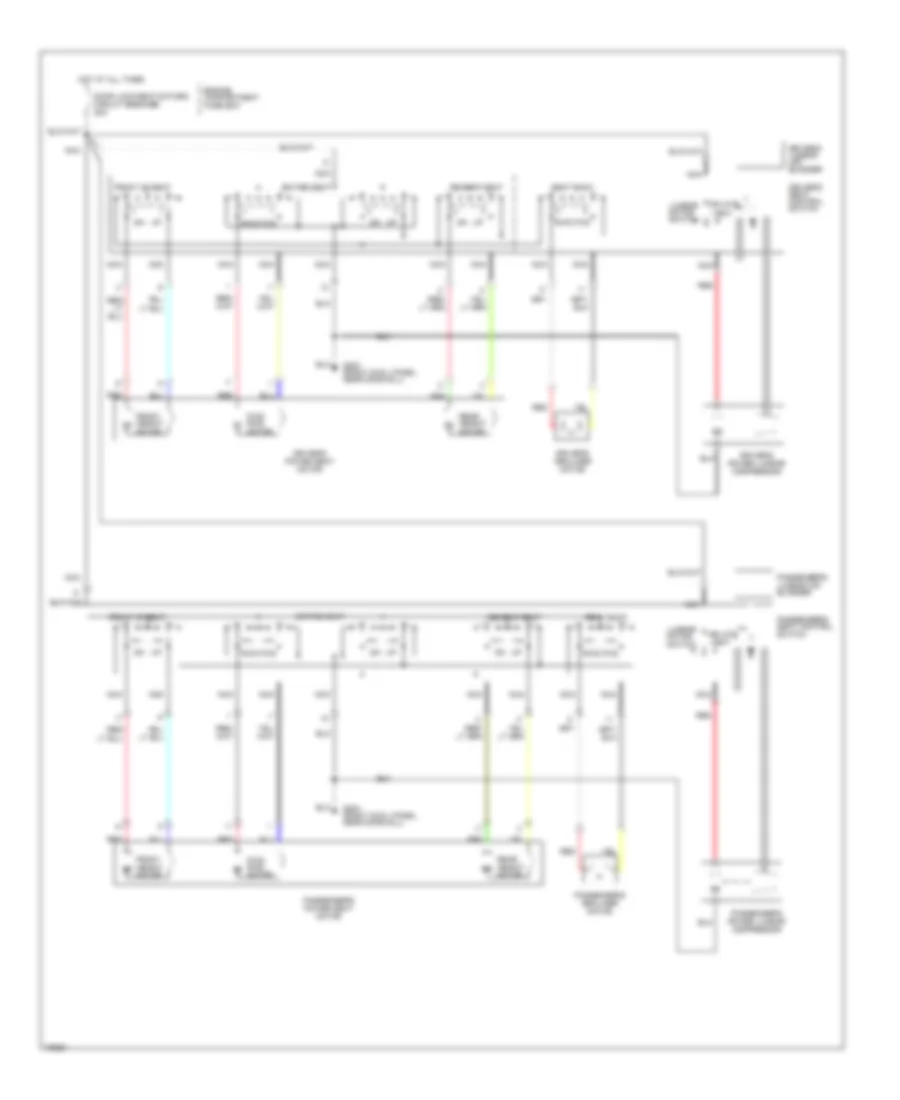6-Way, Recliner  Lumbar Power Seat Wiring Diagram for Ford Crown Victoria LX 1995