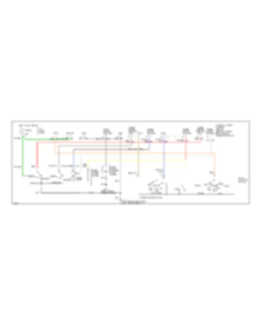 Электросхема стеклоочистителя, дворников и омывателя для Ford Crown Victoria LX 1995