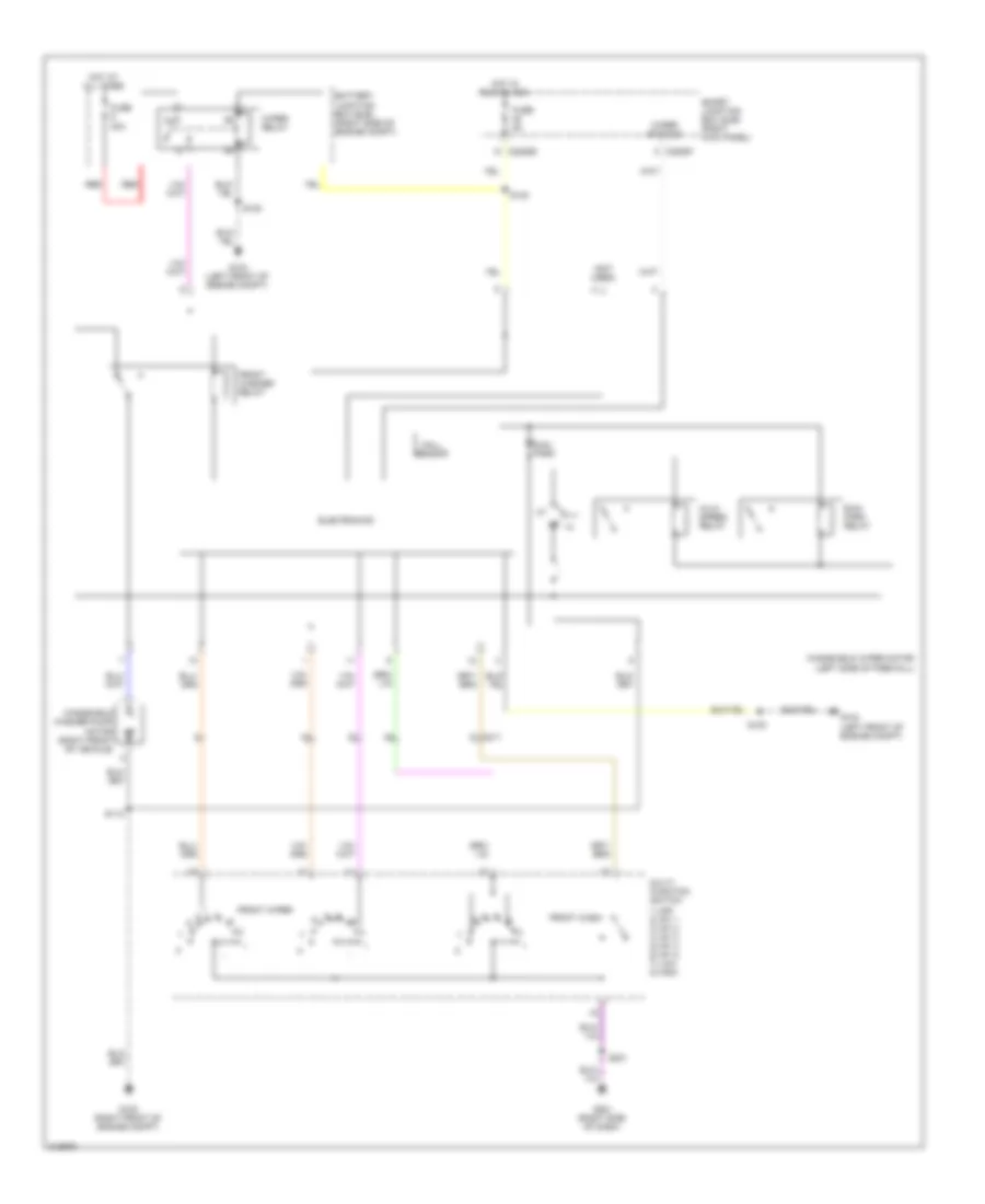 Электросхема стеклоочистителя, дворников и омывателя для Ford Mustang GT 2011