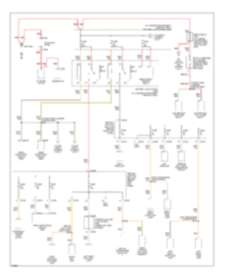 Power Distribution Wiring Diagram 1 of 4 for Ford Thunderbird 2002
