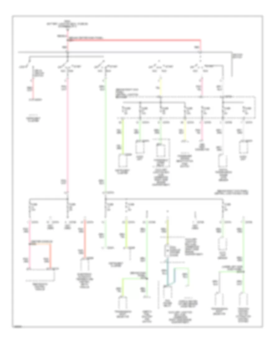 Power Distribution Wiring Diagram 4 of 4 for Ford Thunderbird 2002