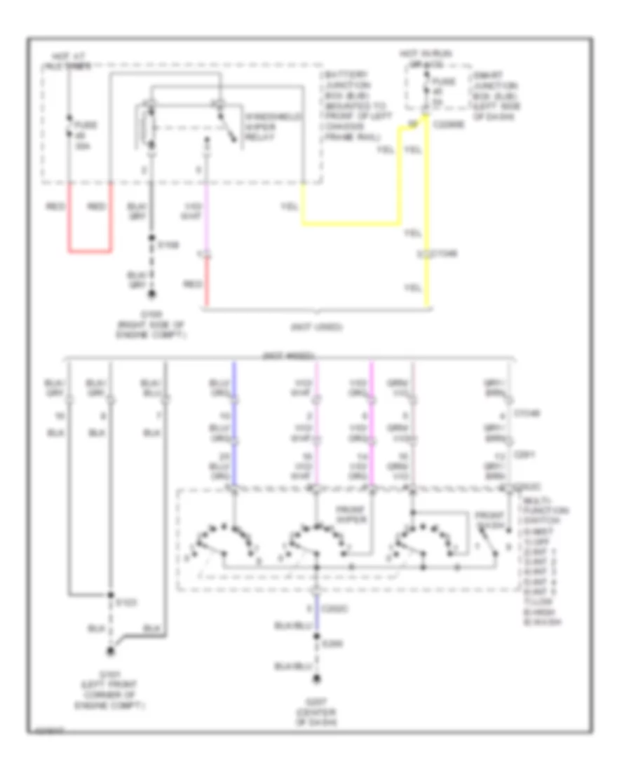 Wiper Washer Wiring Diagram with Stripped Chassis for Ford E 350 Super Duty 2014