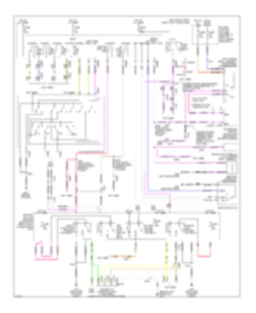 Exterior Lamps Wiring Diagram, Stripped Chassis for Ford E-350 Super Duty 2014