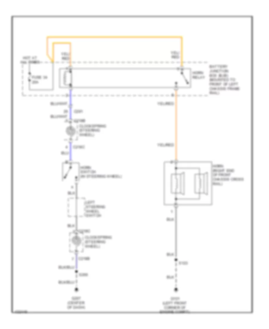 Horn Wiring Diagram with Stripped Chassis for Ford E 350 Super Duty 2014
