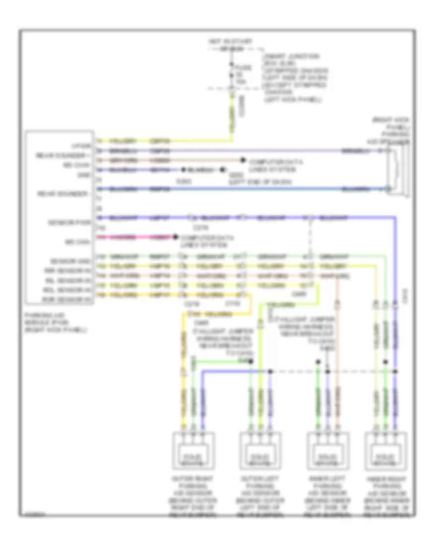 Parking Assistant Wiring Diagram for Ford E 350 Super Duty 2014