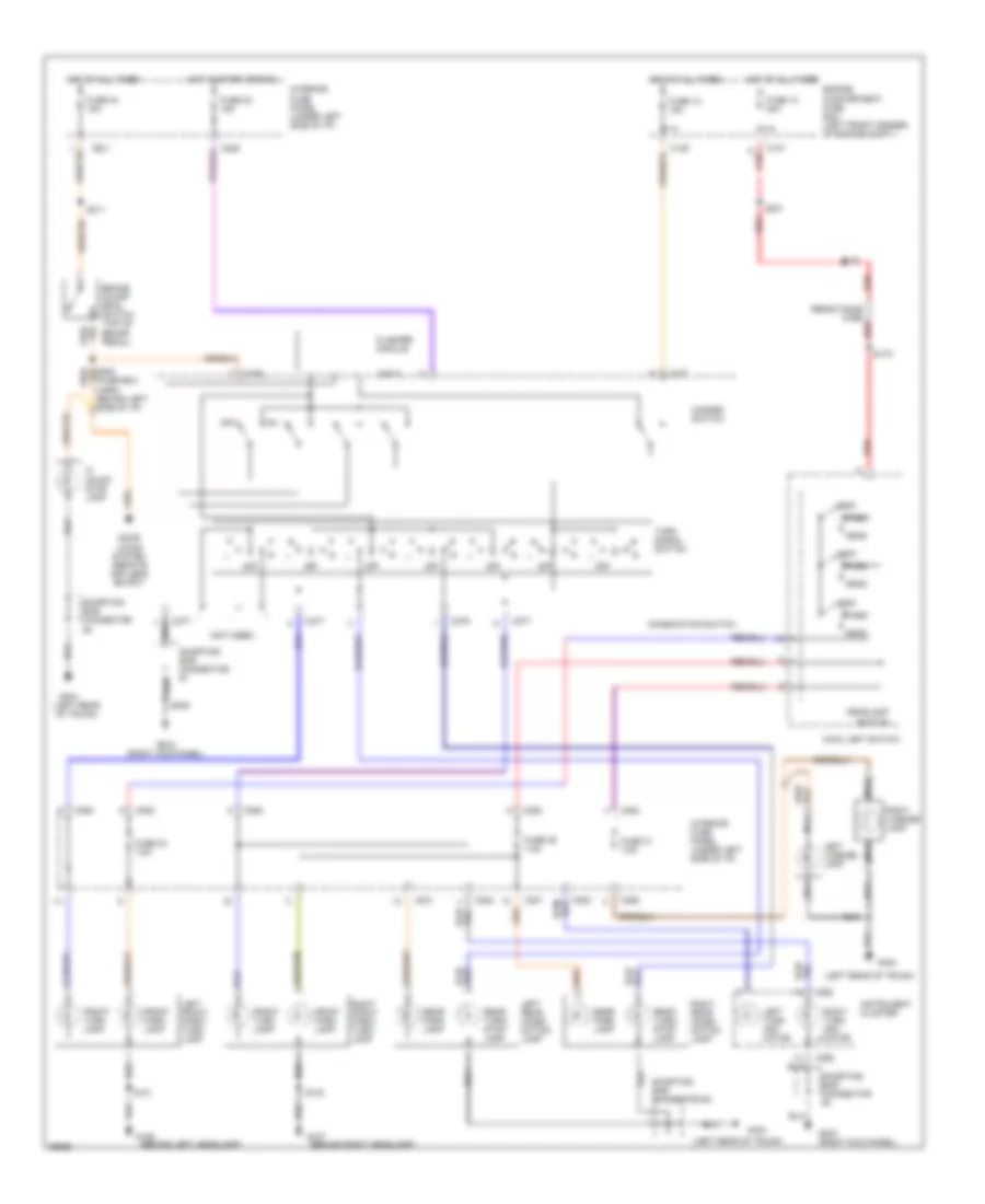 Exterior Lamps Wiring Diagram for Ford Contour SE 1997
