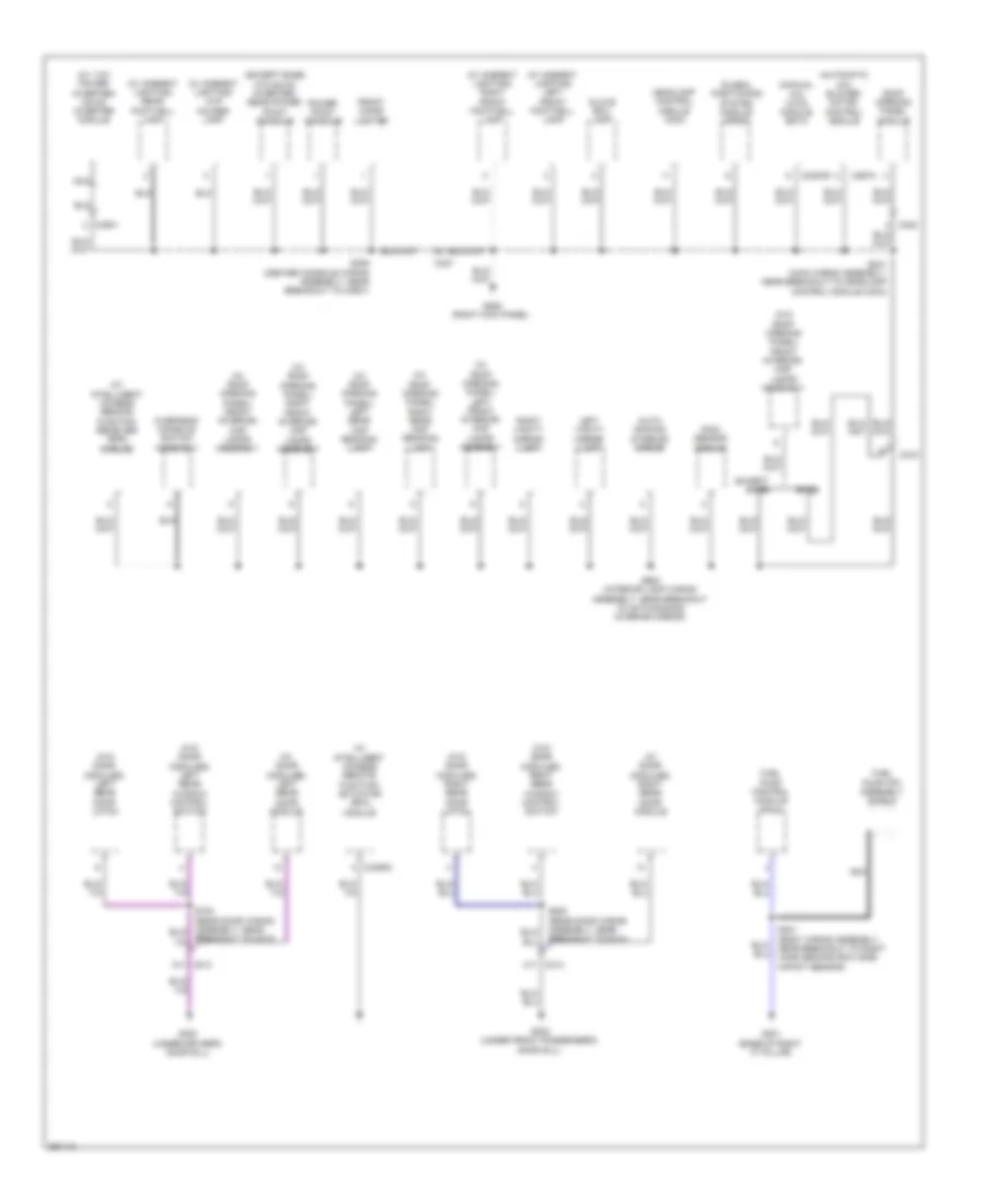 Ground Distribution Wiring Diagram (3 of 4) for Ford Escape S 2013