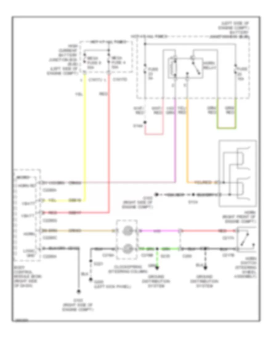 Horn Wiring Diagram for Ford Escape S 2013