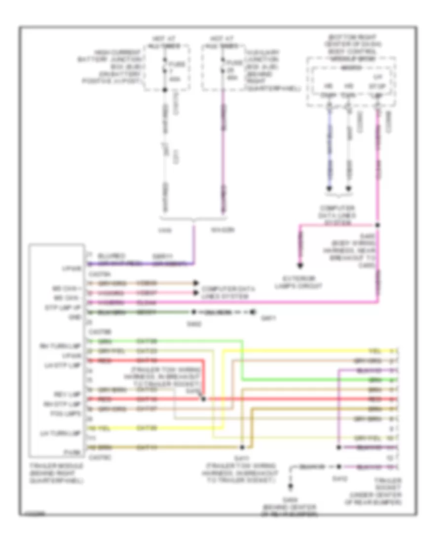 Trailer Tow Wiring Diagram 13 Pin for Ford Transit Connect Titanium 2014