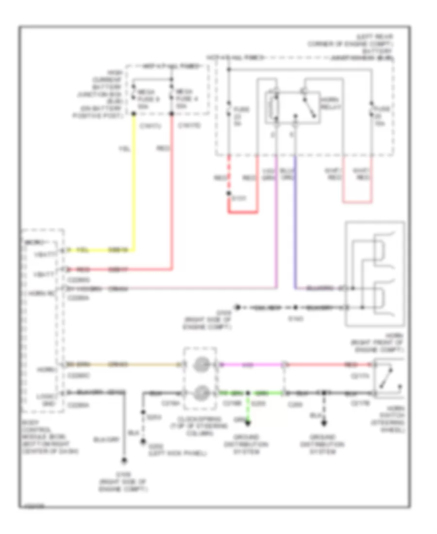 Horn Wiring Diagram for Ford Transit Connect Titanium 2014