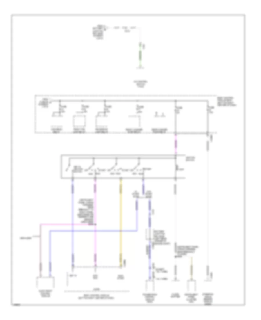 Power Distribution Wiring Diagram 5 of 8 for Ford Transit Connect Titanium 2014