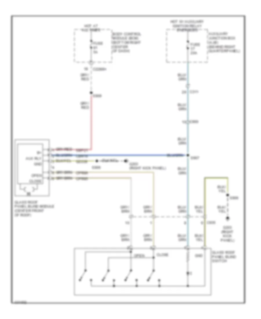 Power TopSunroof Wiring Diagram for Ford Transit Connect Titanium 2014