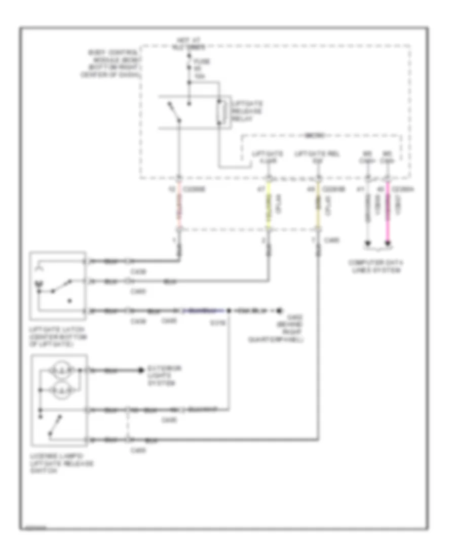 Liftgate Release Wiring Diagram for Ford Transit Connect Titanium 2014