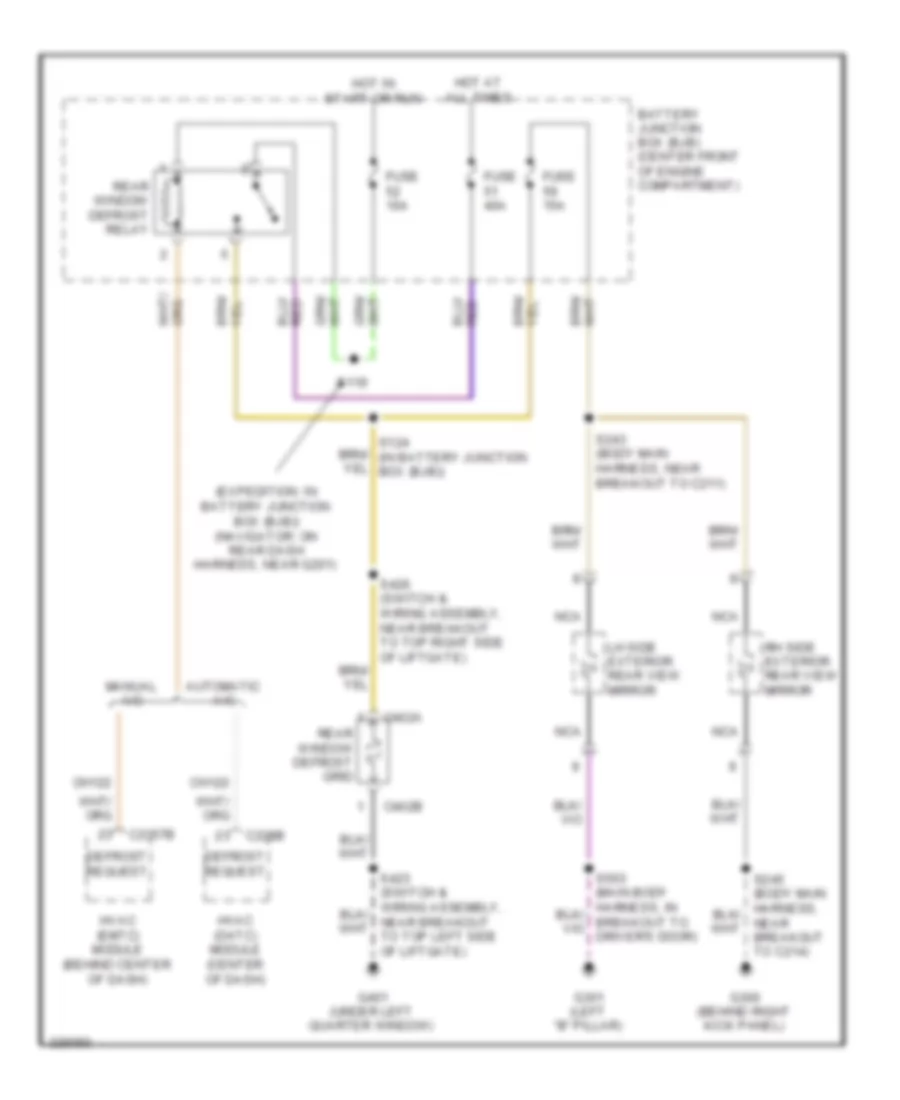 Defoggers Wiring Diagram for Ford Expedition EL 2010