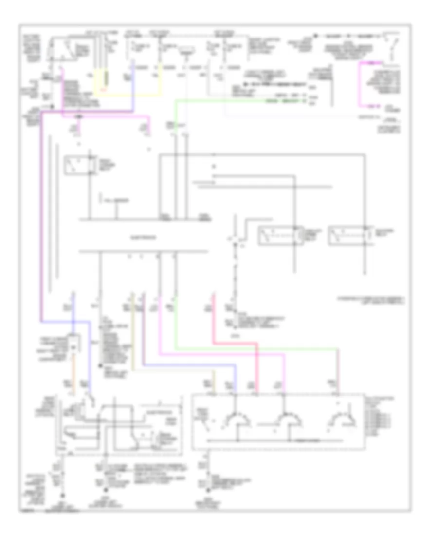 Электросхема передних стеклоочистителей дворников и омывателя лобового стекла для Ford Expedition EL 2010