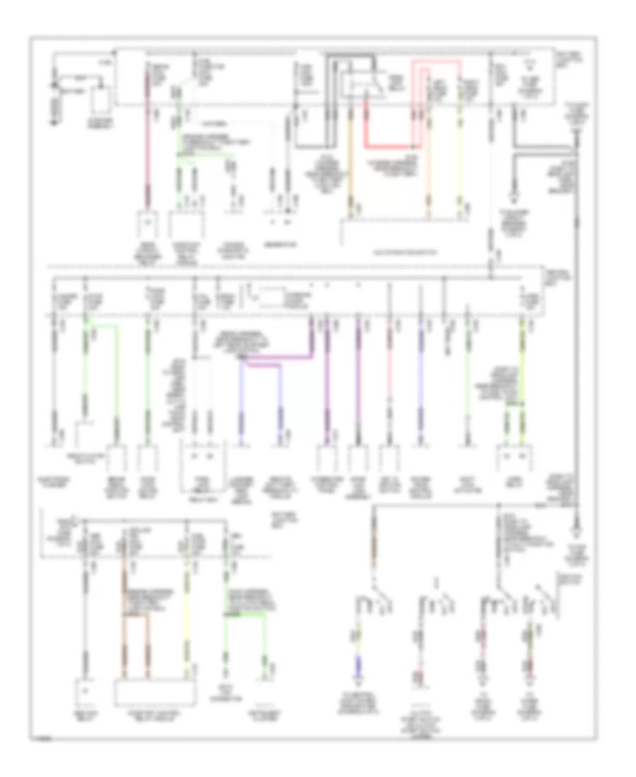 Power Distribution Wiring Diagram 1 of 2 for Ford ZX2 2000