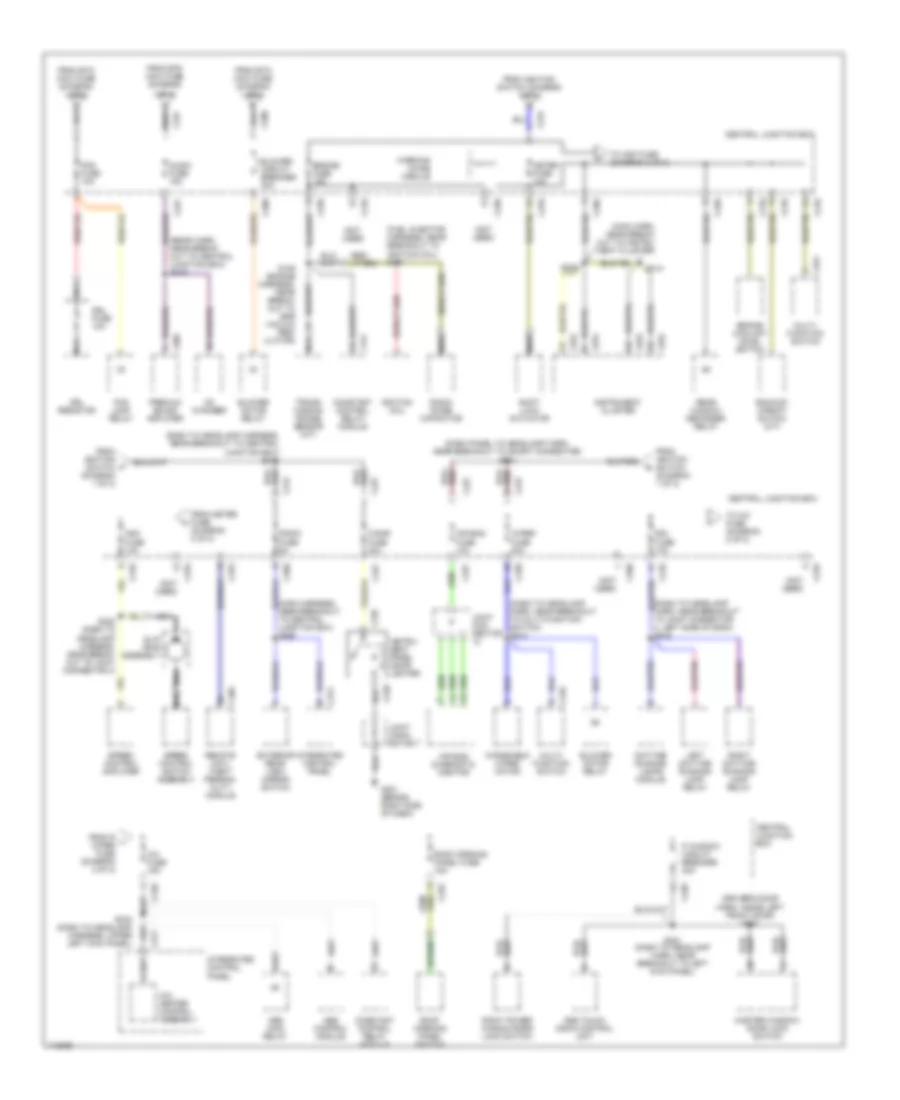 Power Distribution Wiring Diagram (2 of 2) for Ford ZX2 2000
